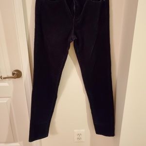 Navy Blue Skinny Corduroy Pants